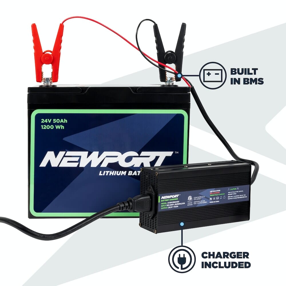 SKF117 Stern Newport NK180 PRO + 24V 50AH Battery Motorization Kit