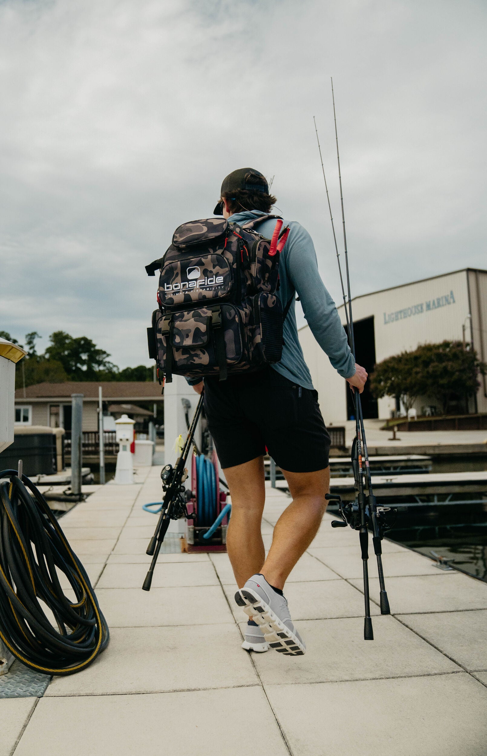Bonafide Sideline Fishing Bag - Backpack with Three 3600 Boxes