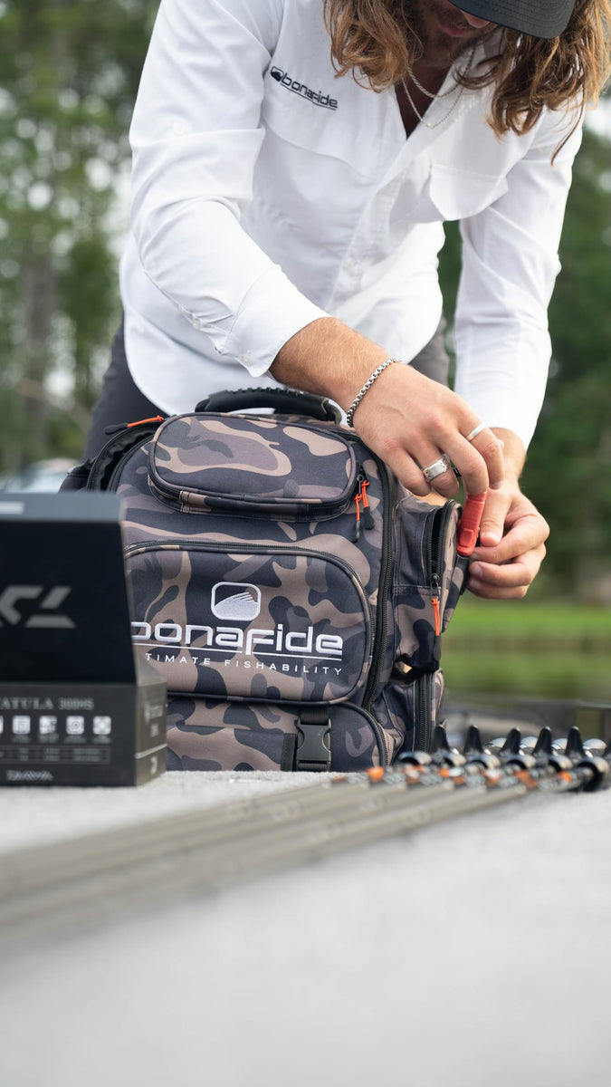 Bonafide Sideline Fishing Bag - Backpack with Three 3600 Boxes – BIG  Adventures