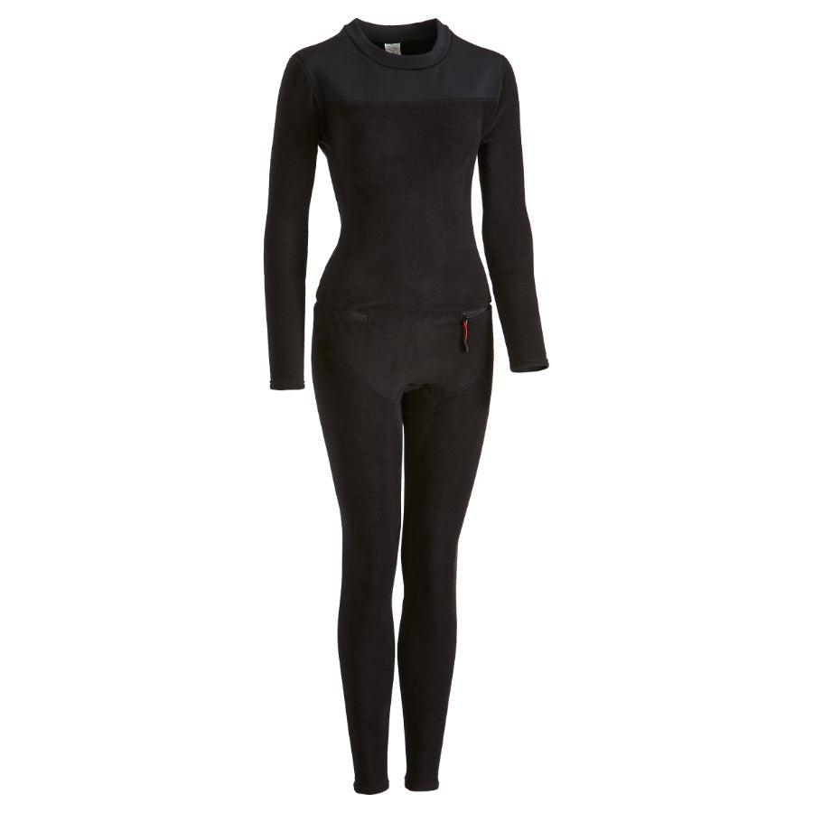 IR Women's Thick Skin Union Suit w/Zip Large Black