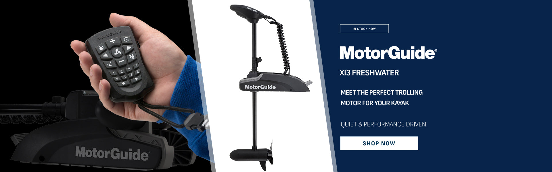 In-Stock Now: The MorotGuide® XI3 Freshwater: Meet The Perfect Trolling Motor for Your Kayak, Quiet & Performance Driven. Shop Now