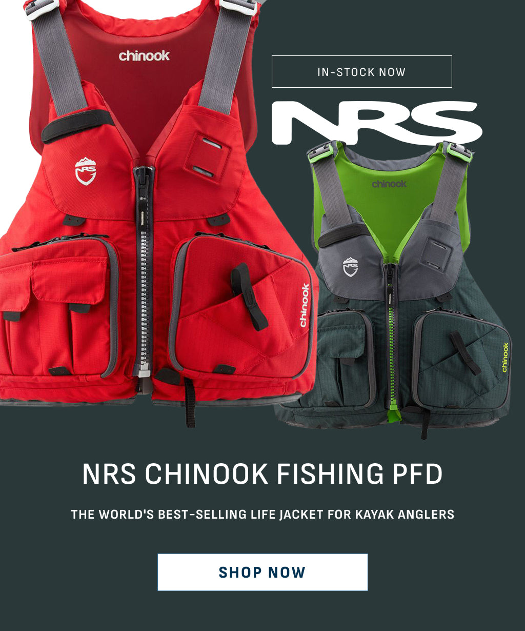 In-Stock Now: NRS® Chinook Fishing PFD: The World's Best-Selling Life Jacket for Kayak Anglers. Effective & Comfortable. Shop Now
