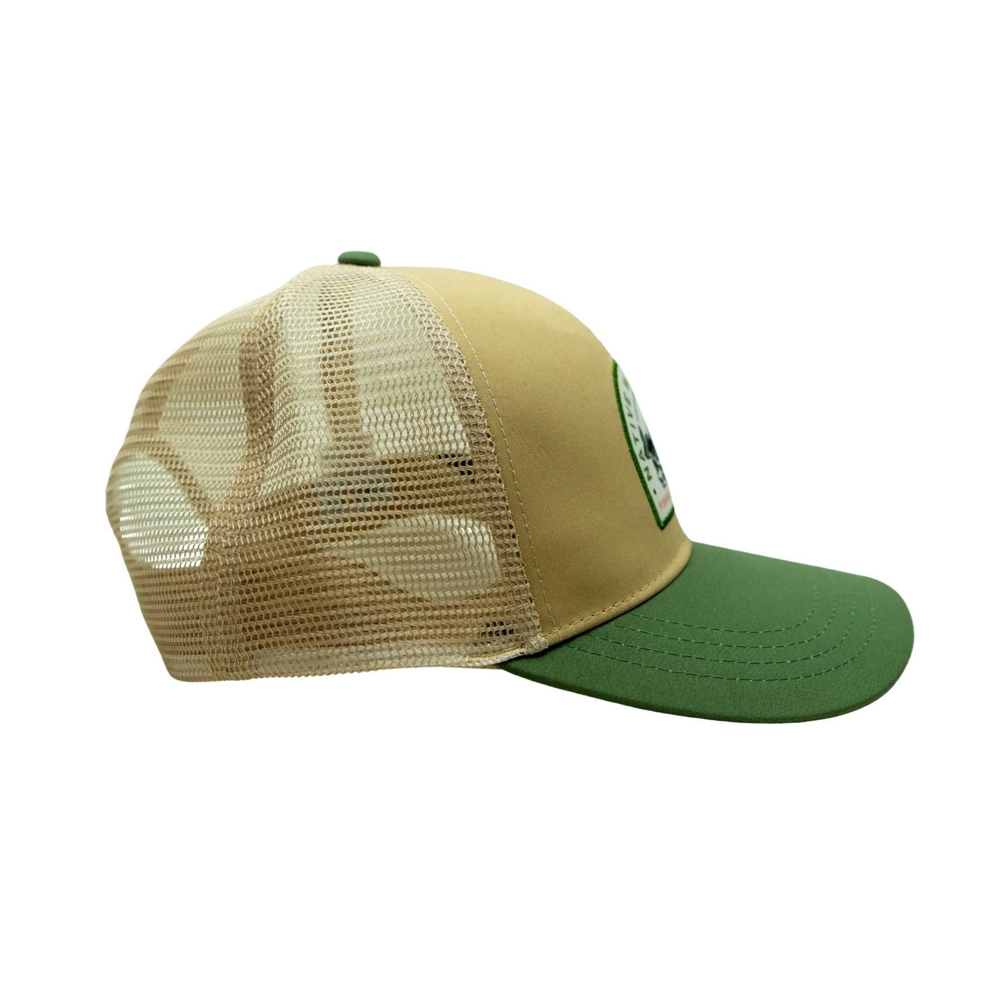 Native Watercraft Trucker Hat - Tan and Olive - Fishing is Good Here
