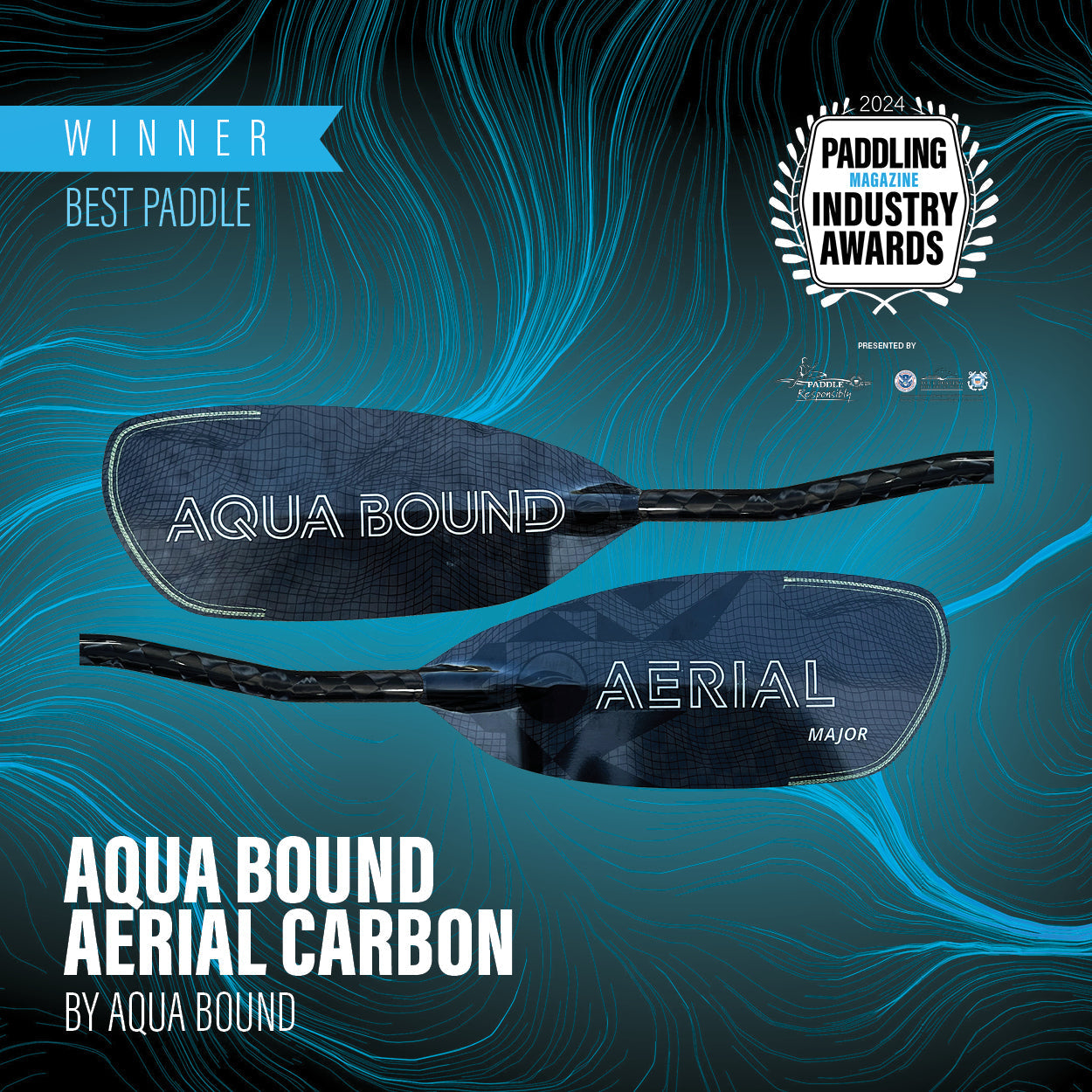 Aqua Bound Aerial Major Carbon Fixed Crank Shaft 1-Piece Paddle
