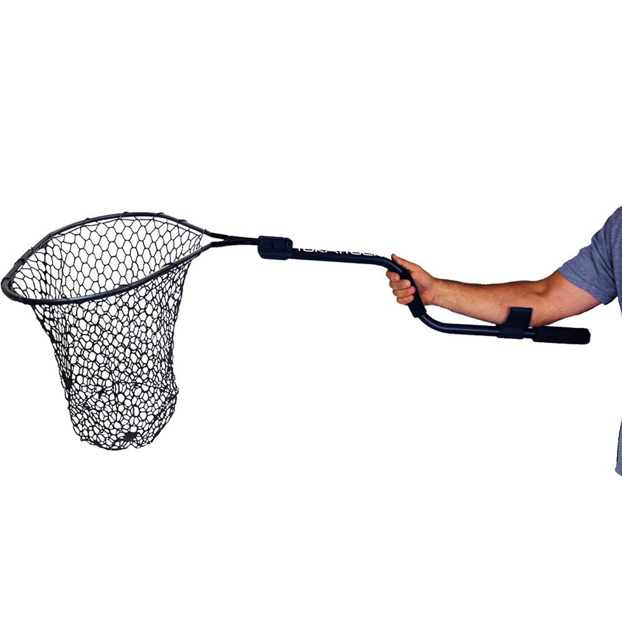 YakAttack Leverage Landing Net, 20 Inch x 21 Inch Hoop with Foam Extension